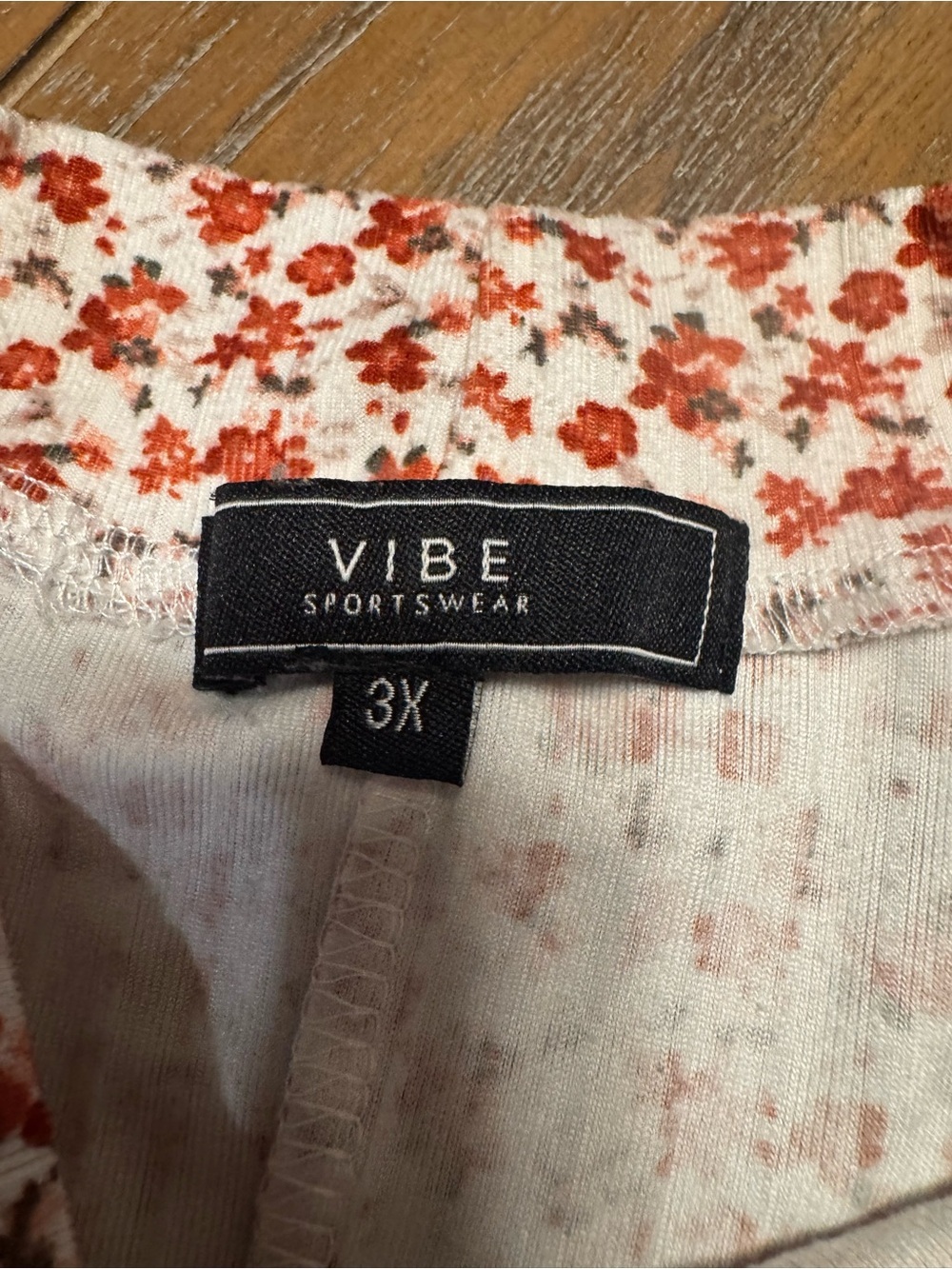 Vibe White Dress with Red Floral Print Sleeveless Swing #78 - Picture 4 of 6